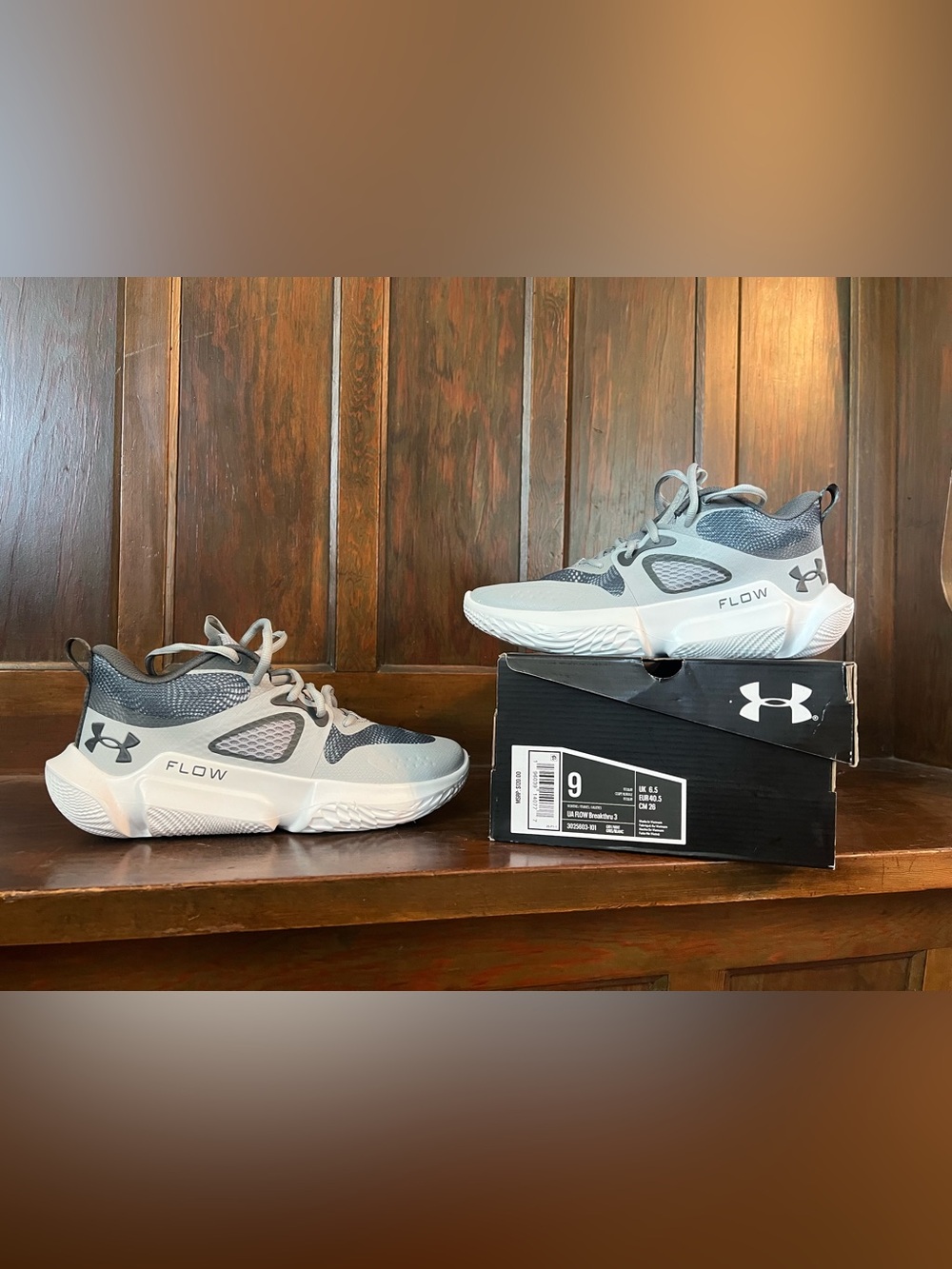 Under Armour Gray and Dark Gray Women’s Basketball Sneakers